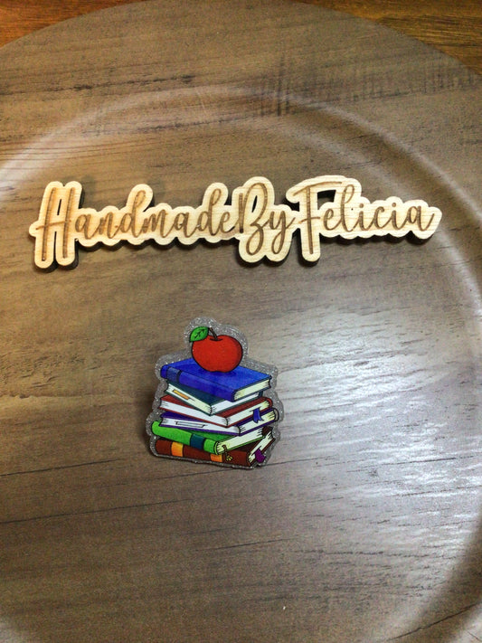 Books straw charm