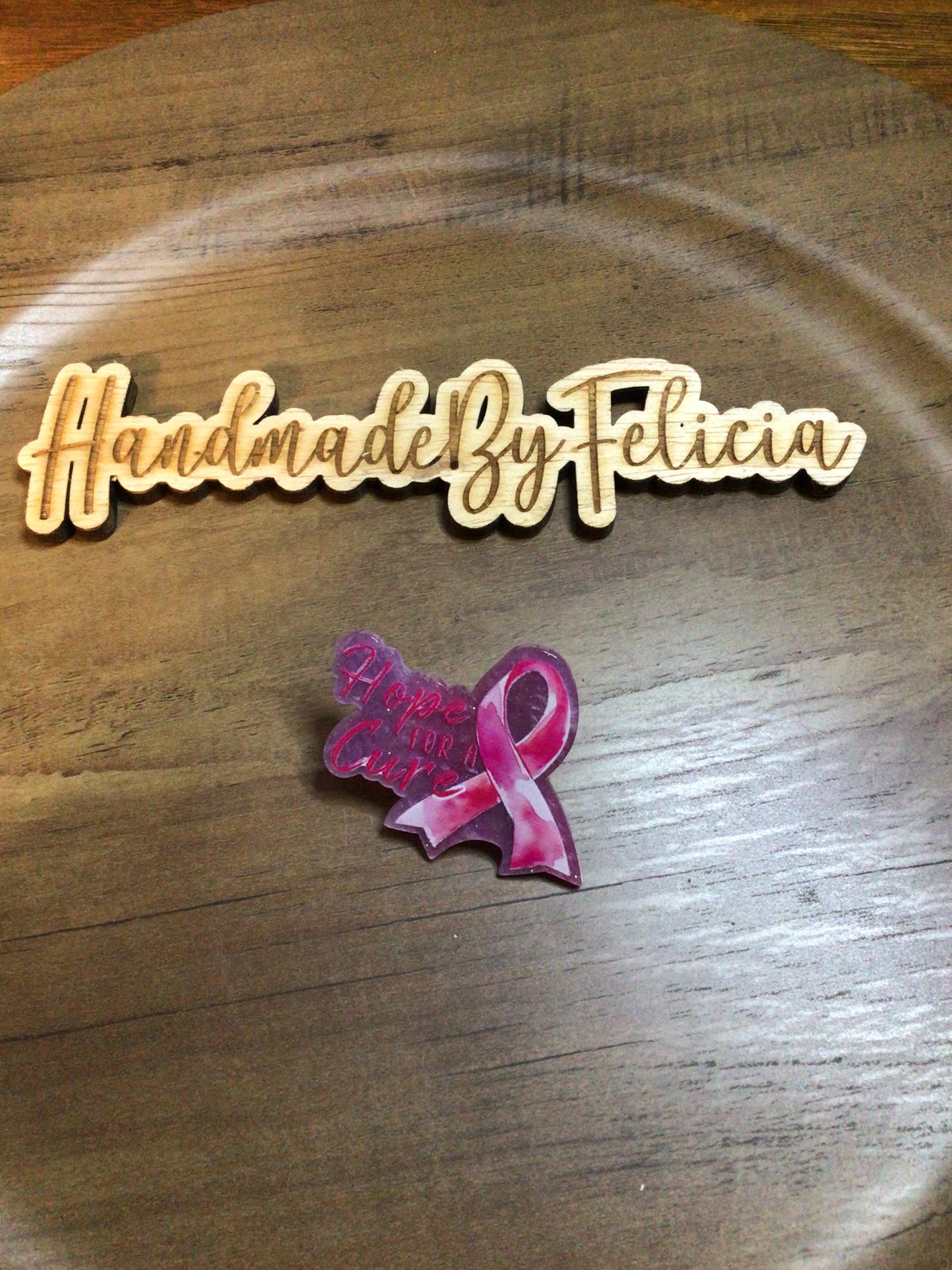 Breast cancer straw charm