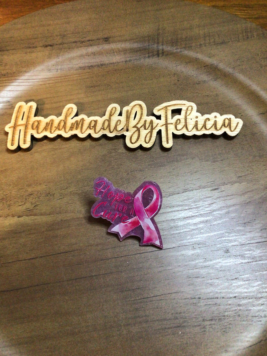 Breast cancer straw charm