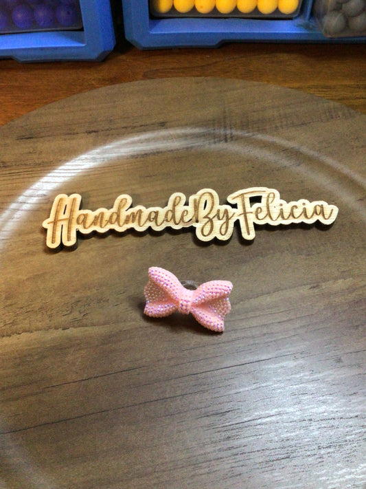 Light pink straw charm
