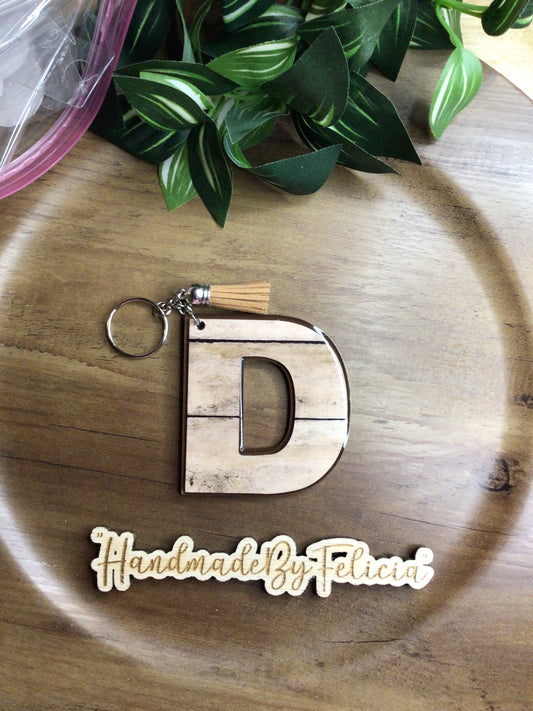 Initial D keychain wood look
