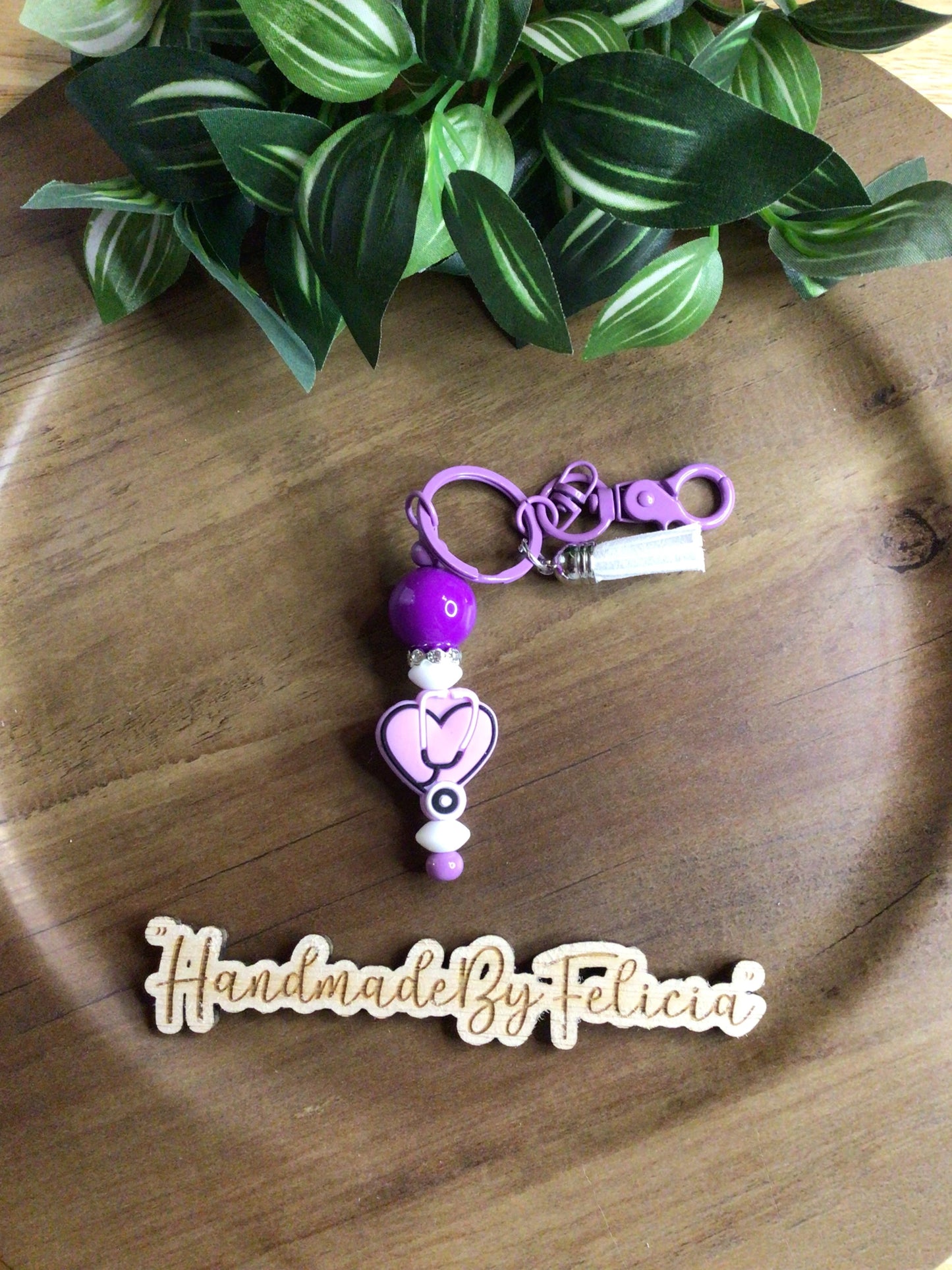 Purple Heart keychain