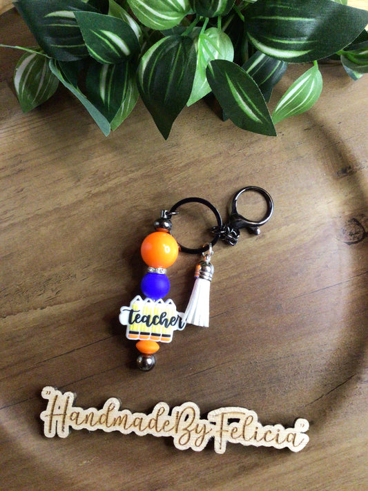 Teacher pencil keychain