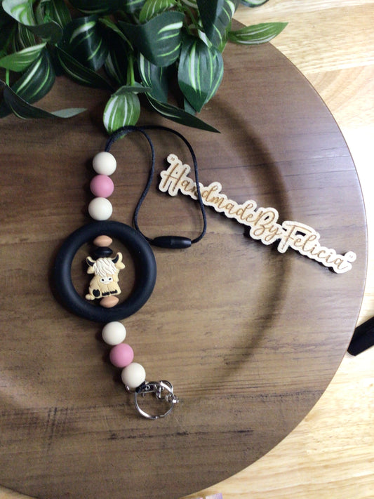 Highland cow car charm