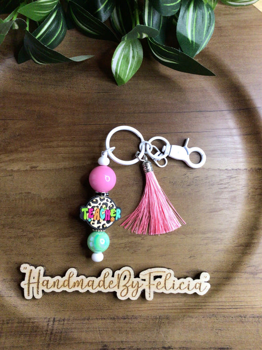 White teacher keychain
