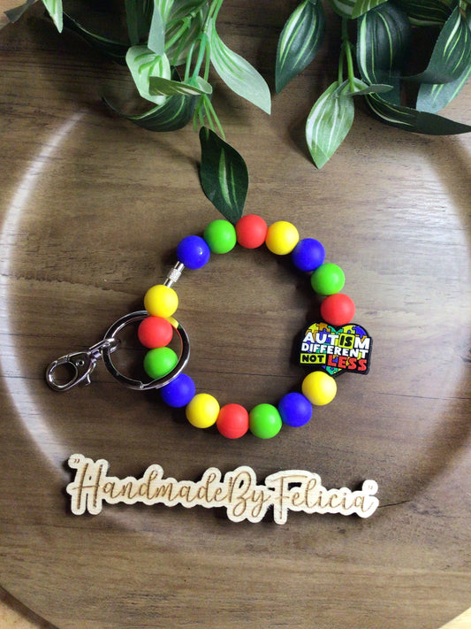 Autism bright colors wristlet