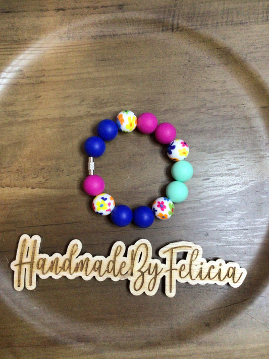Flower power cup charm