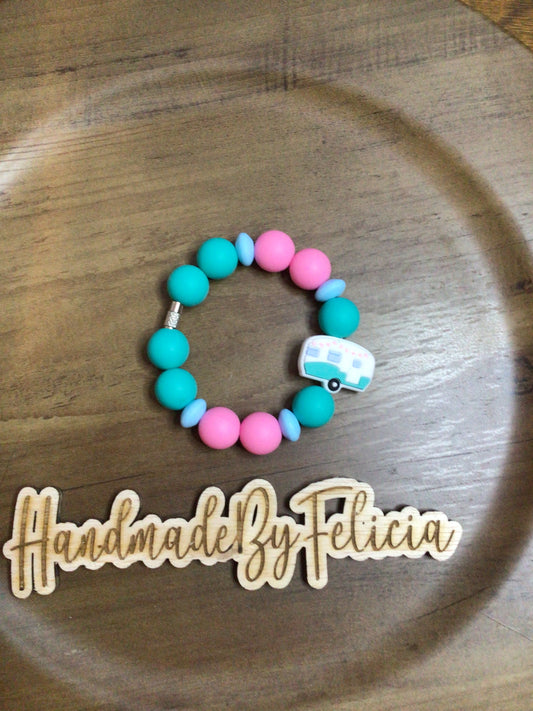 Camper cup charm pink teal
