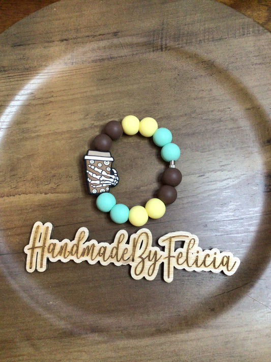 Brown coffee cup charm