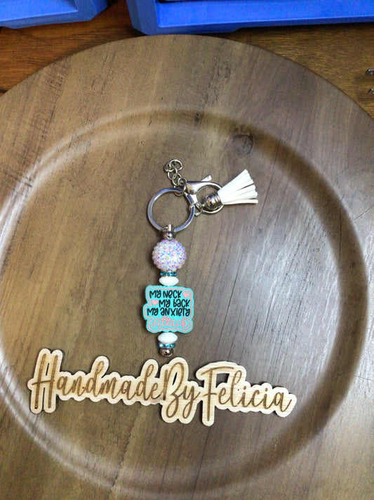 My neck my back keychain