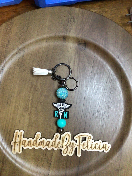 Turquoise RN keychain