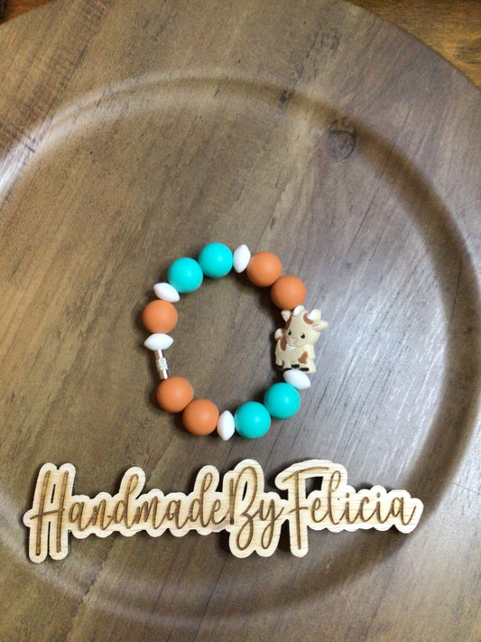 Goat cup charm turquoise