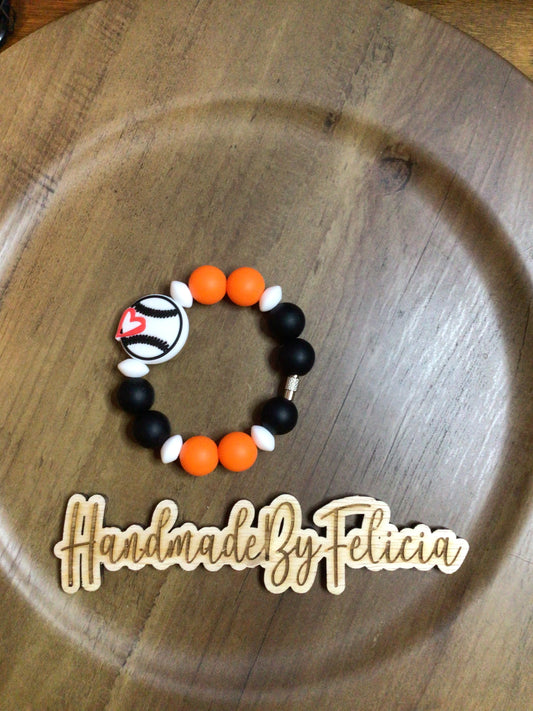 Baseball cup charm orange