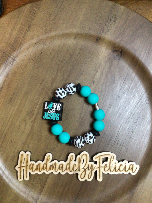 Love like Jesus cup charm