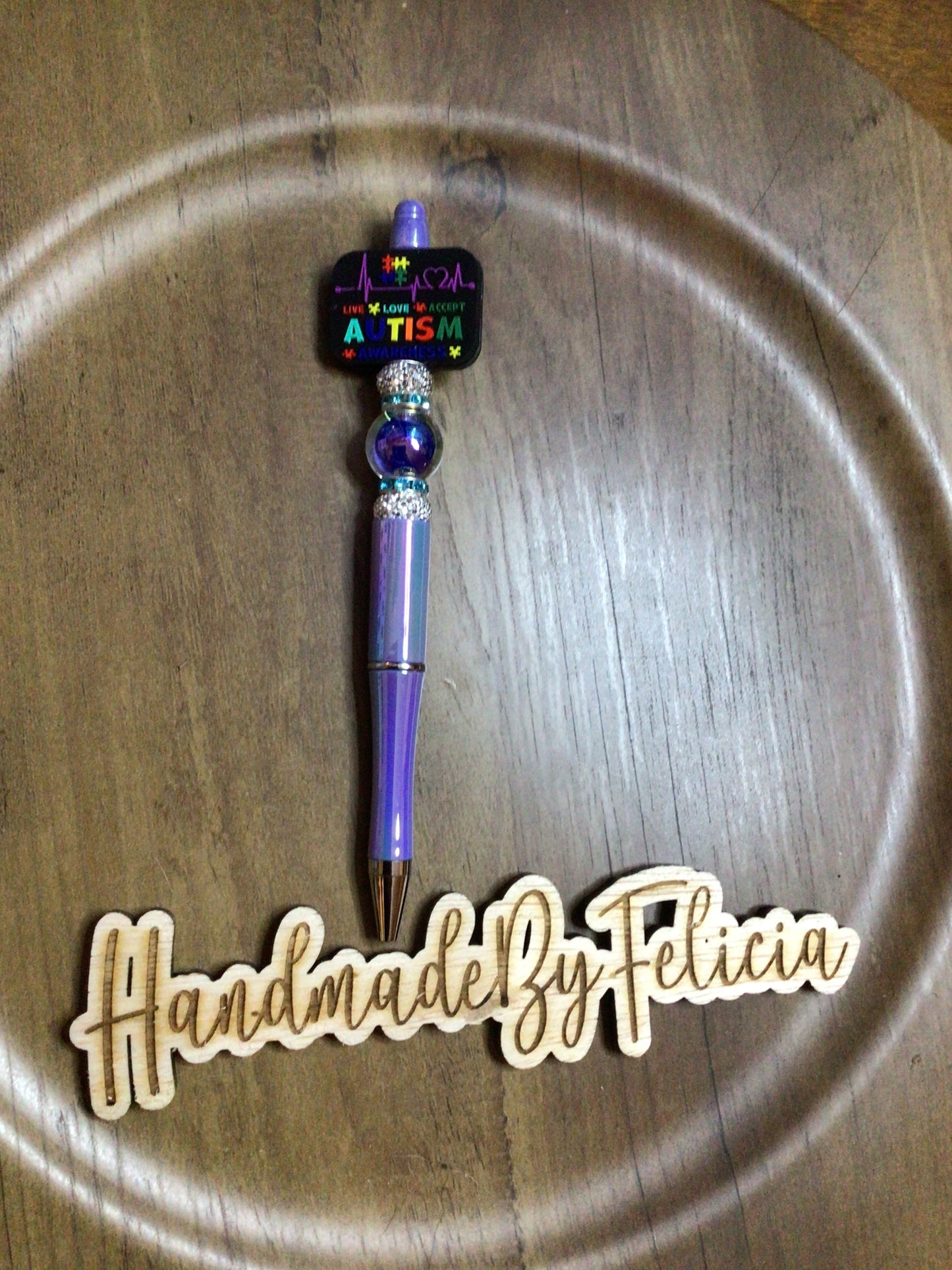 Love autism purple pen