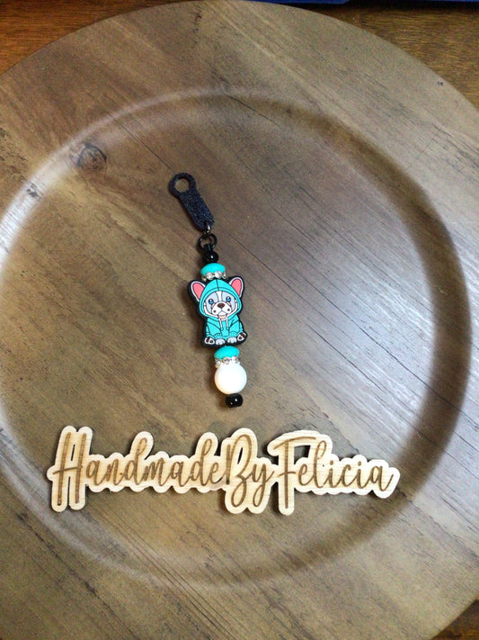 Frenchie straw cup charm