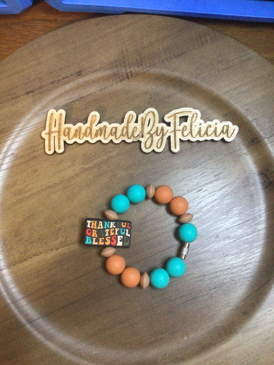 Thankful blessed cup charm