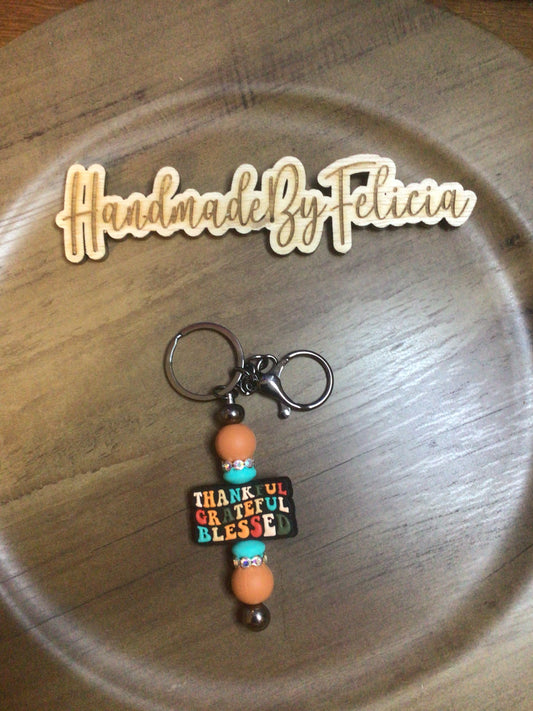 Thankful blessed keychain