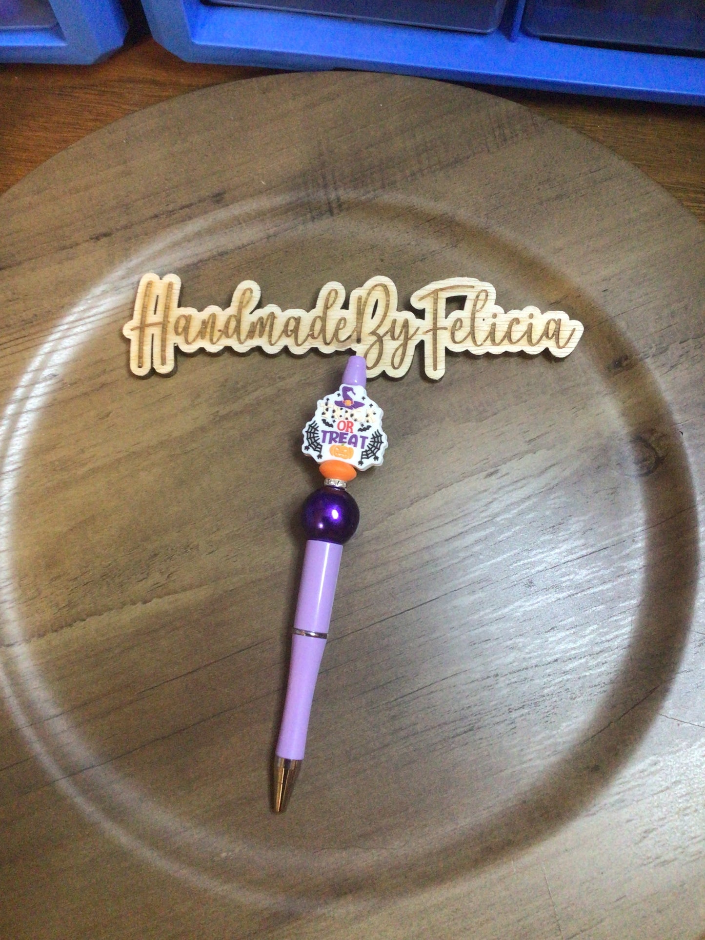 Trick or treat purple pen