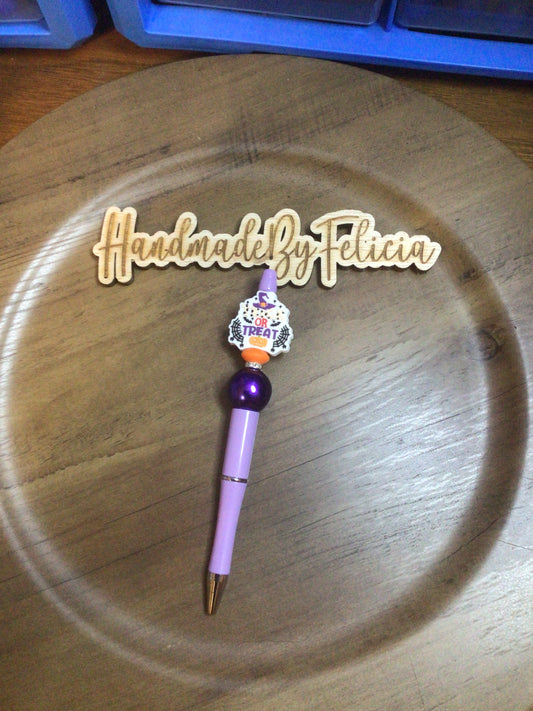 Trick or treat purple pen