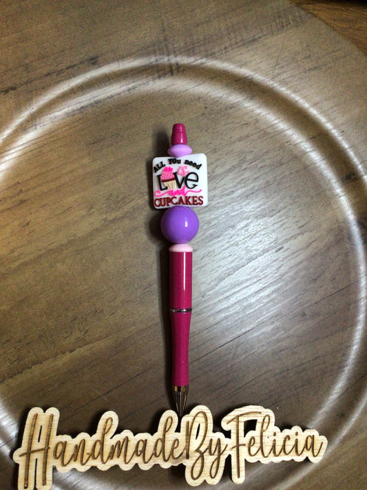 All you need pen cupcakes. Pink