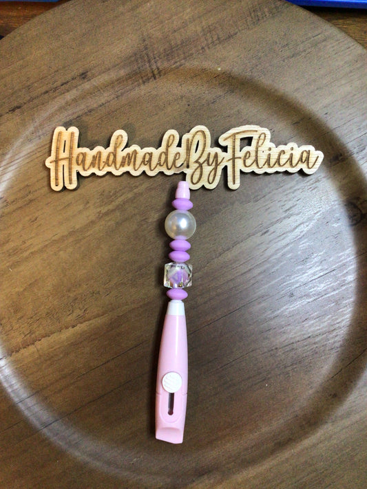 Light purple beaded box cutter