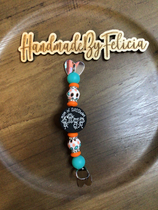 Mom of sassholes cell phone charm