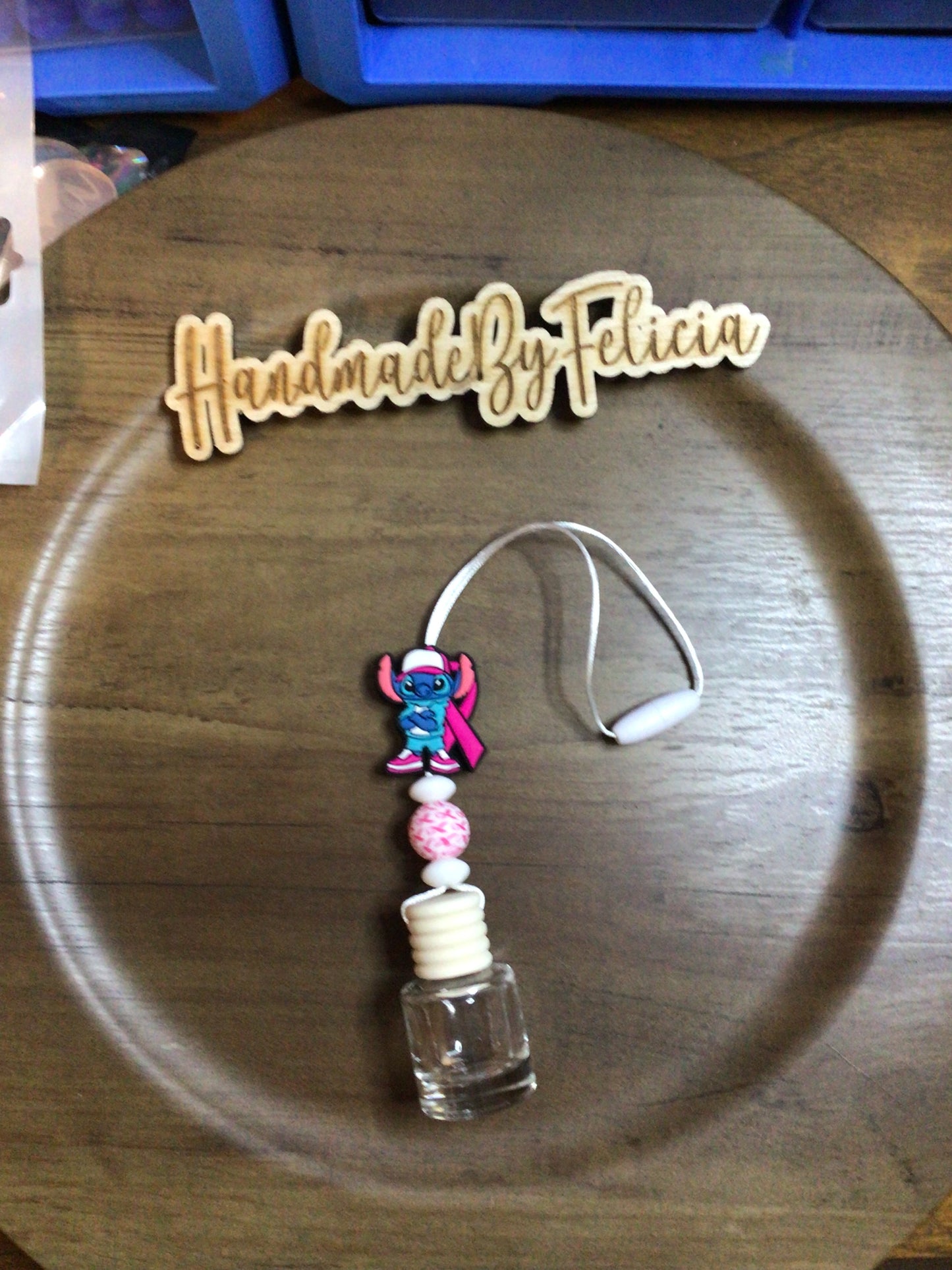 Cancer awareness freshie hanger