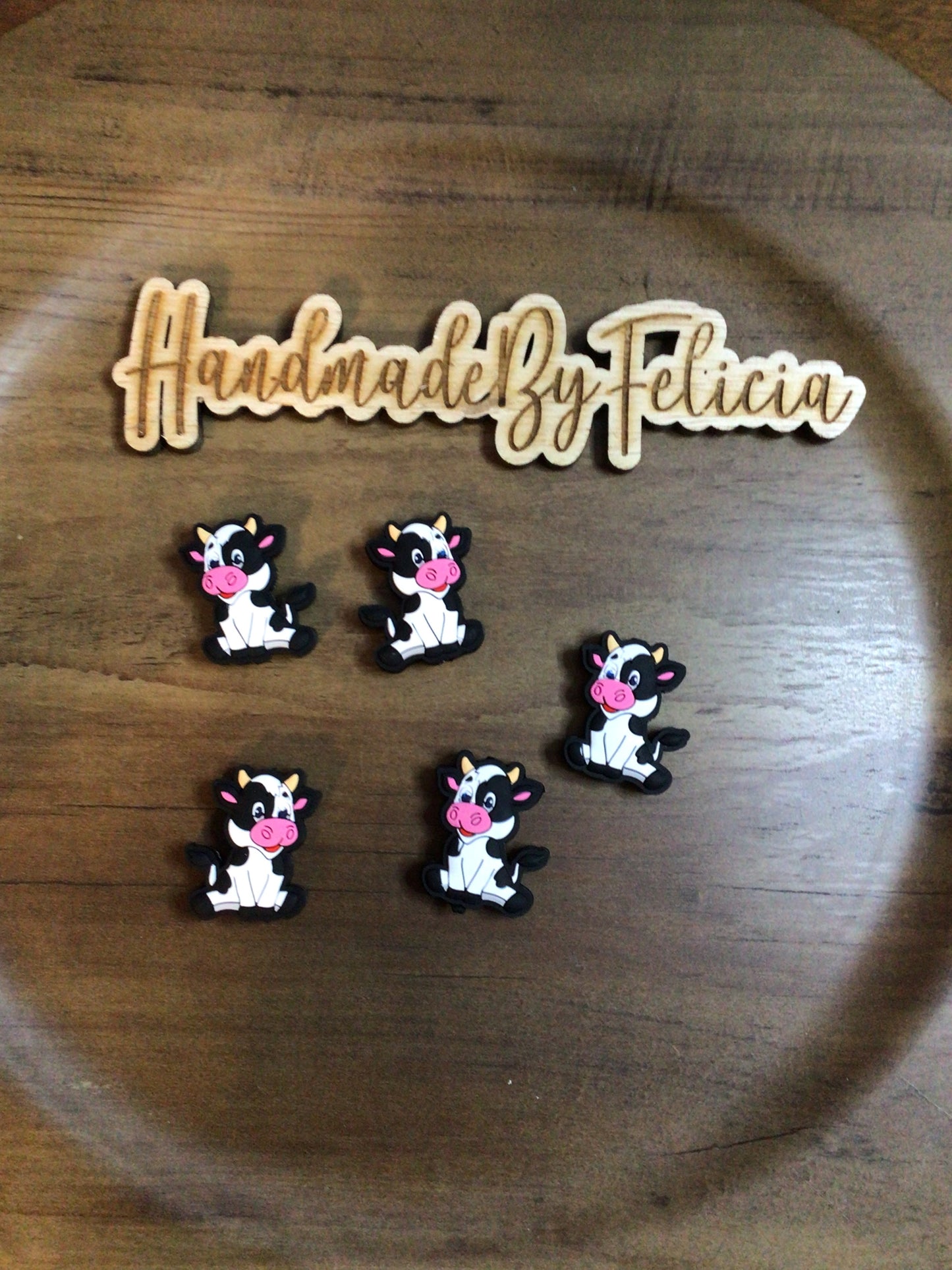 Black white cow focal