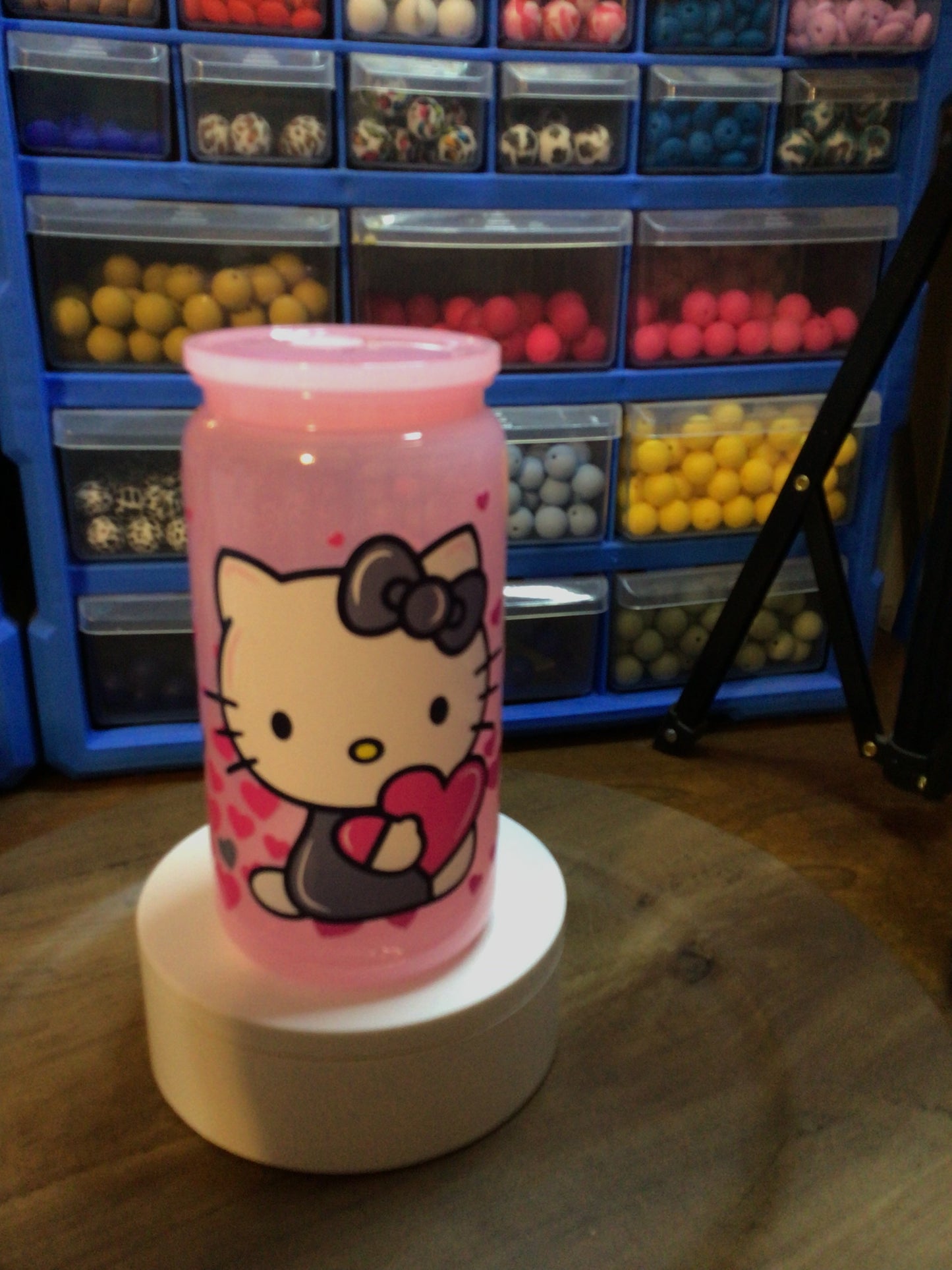 Kitty cat light pink tumbler