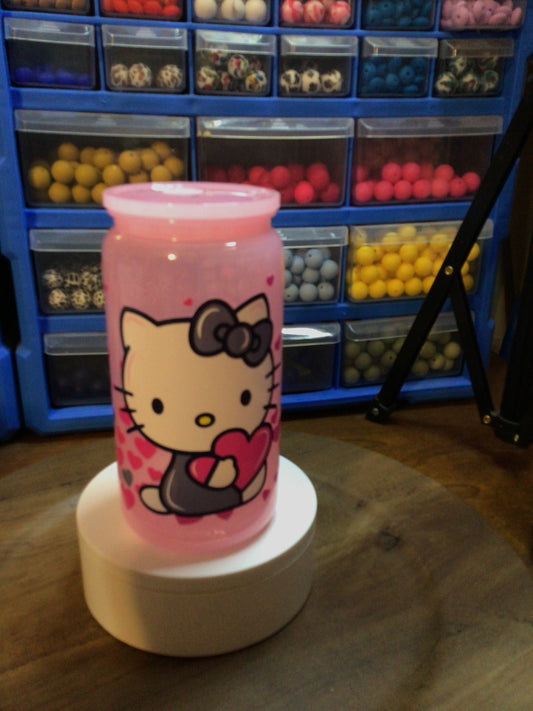 Kitty cat light pink tumbler