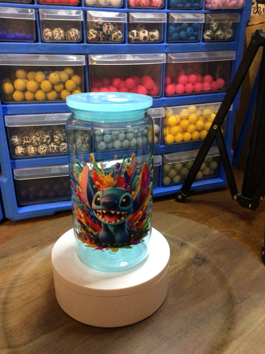 Blue creature acrylic tumbler