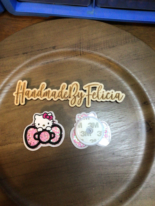 Pink glitter cat gripper
