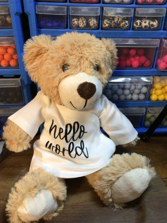 Milestone monthly shirts with a bear