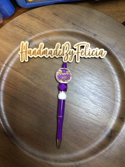 Purple 2025 graduation pen