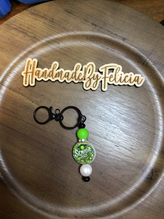 2025 green graduation  keychain