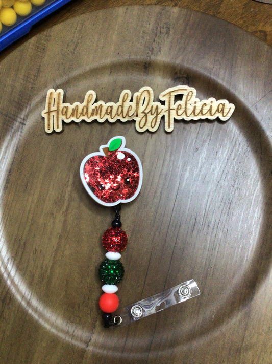 Apple badge reel green red