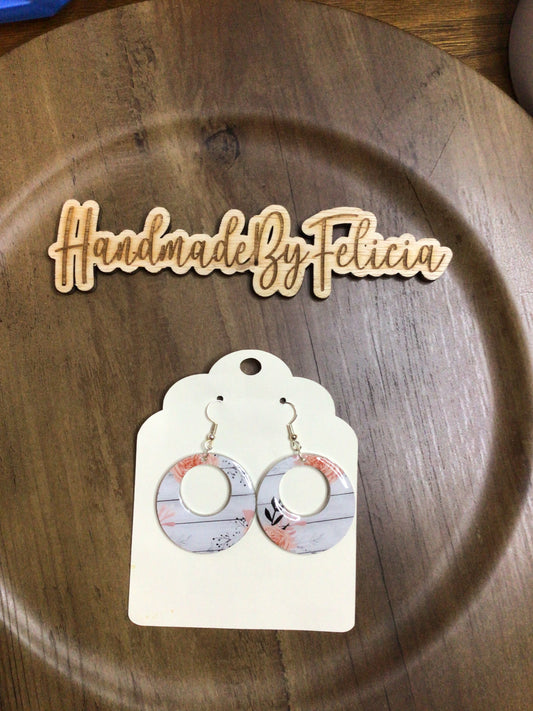 Peachy acrylic earrings