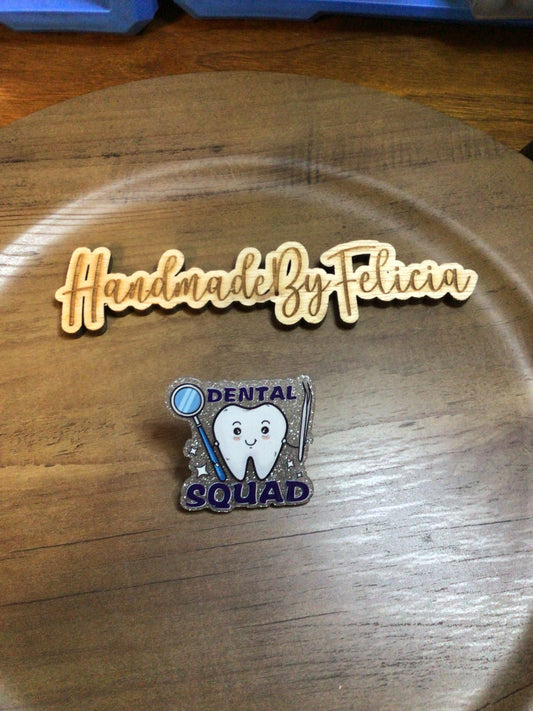 Dental squad straw charm