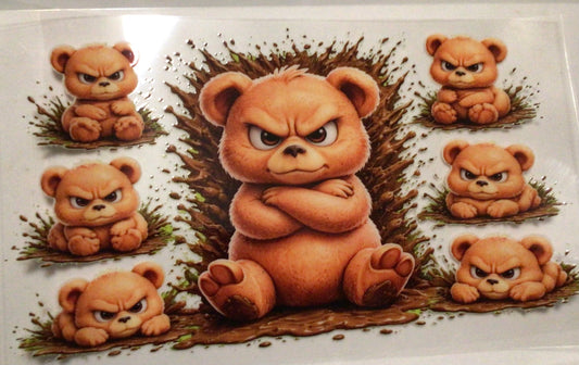 Grumpy bear 16 oz cup wrap.