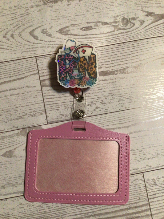 RN badge reel ID holder