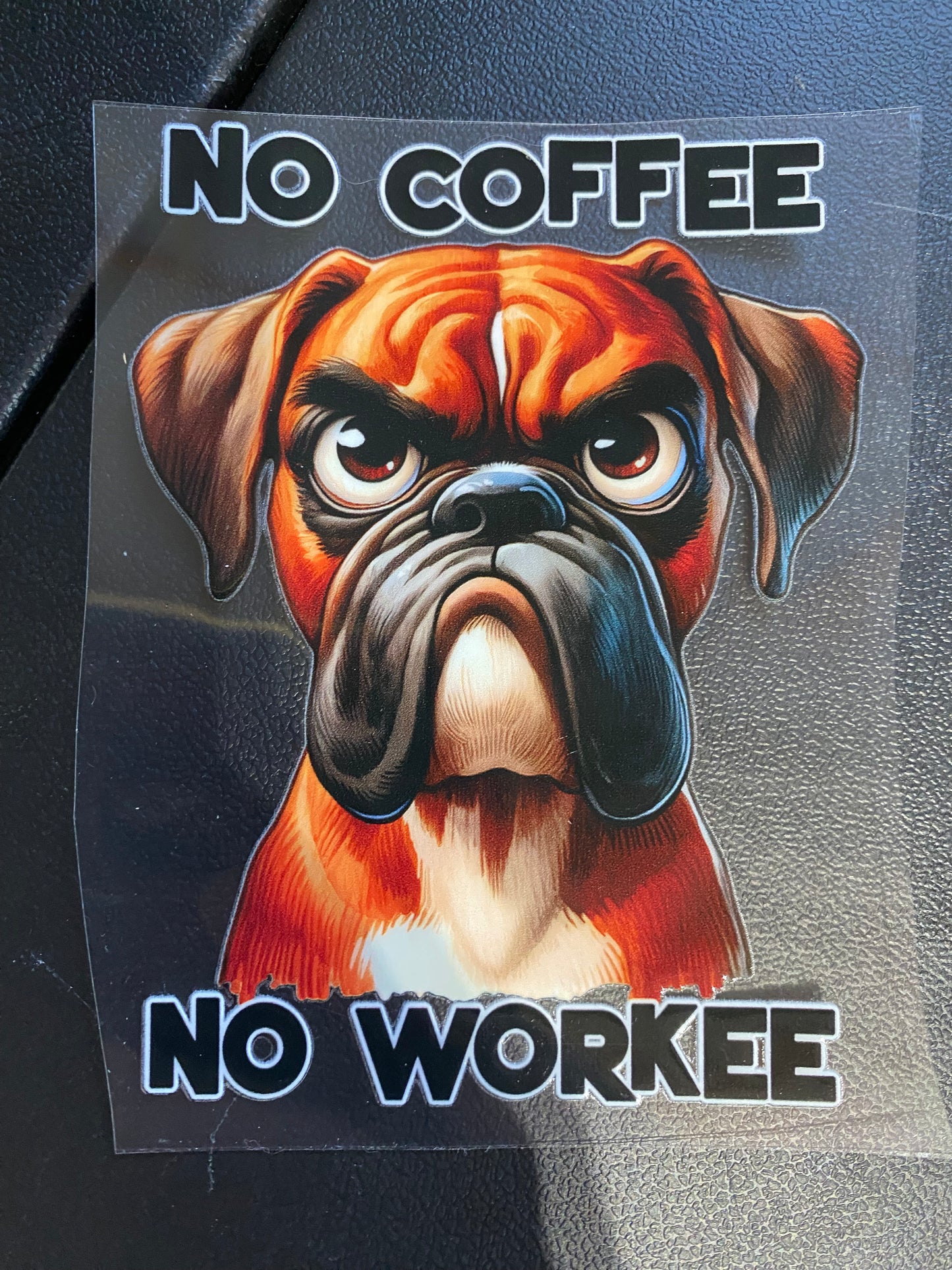 No coffee no worker decal 4”
