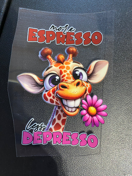 Sarcastic giraffe decal 4”