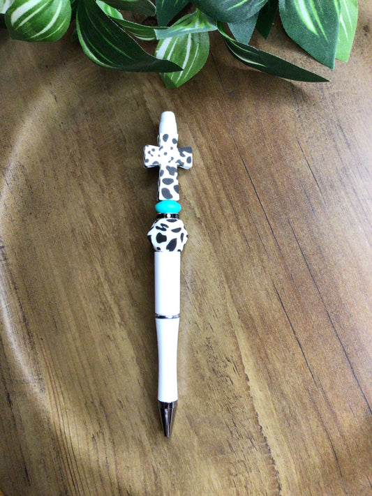 Cow print cross pen