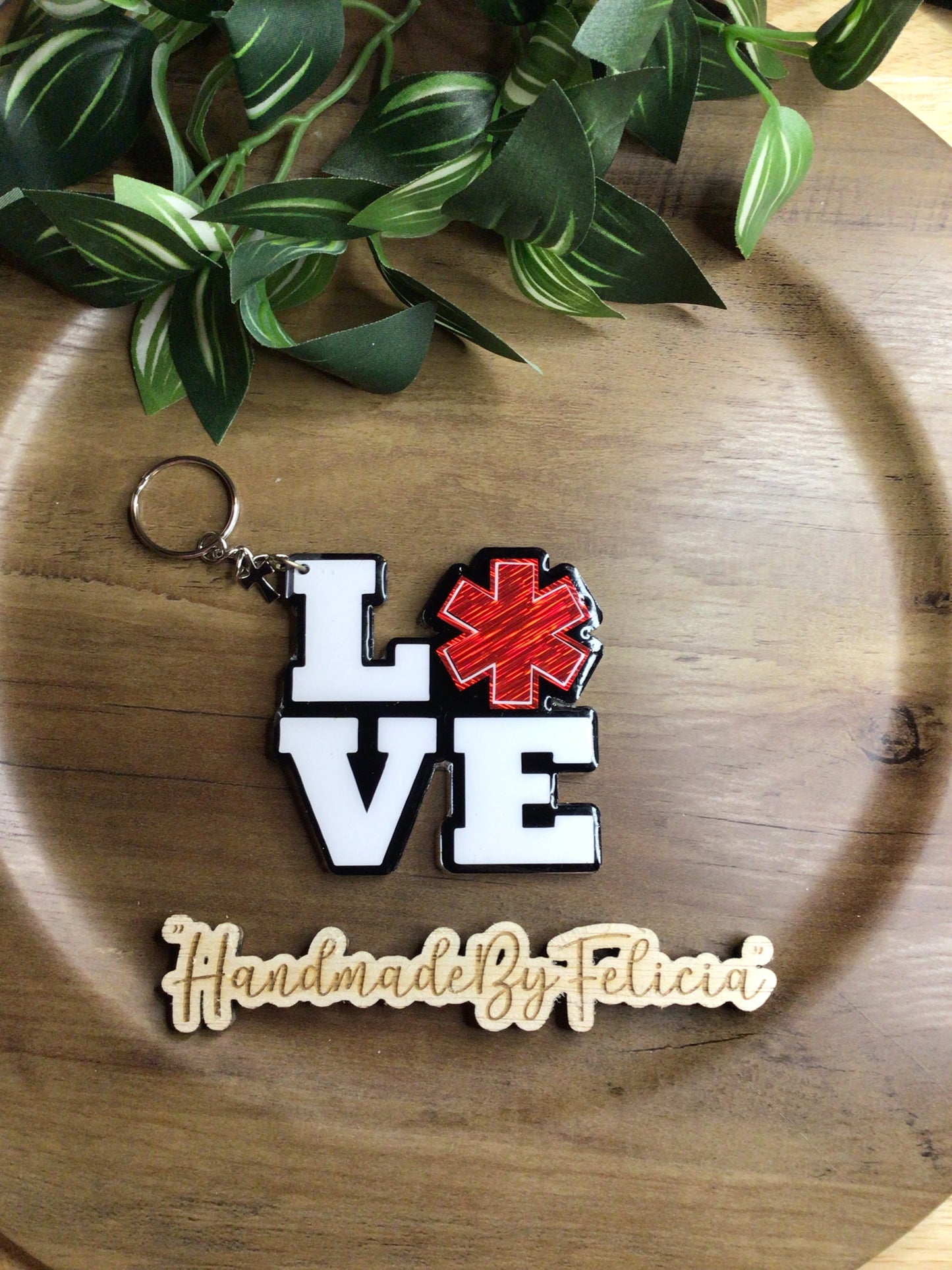 Fire fighter keychain Love
