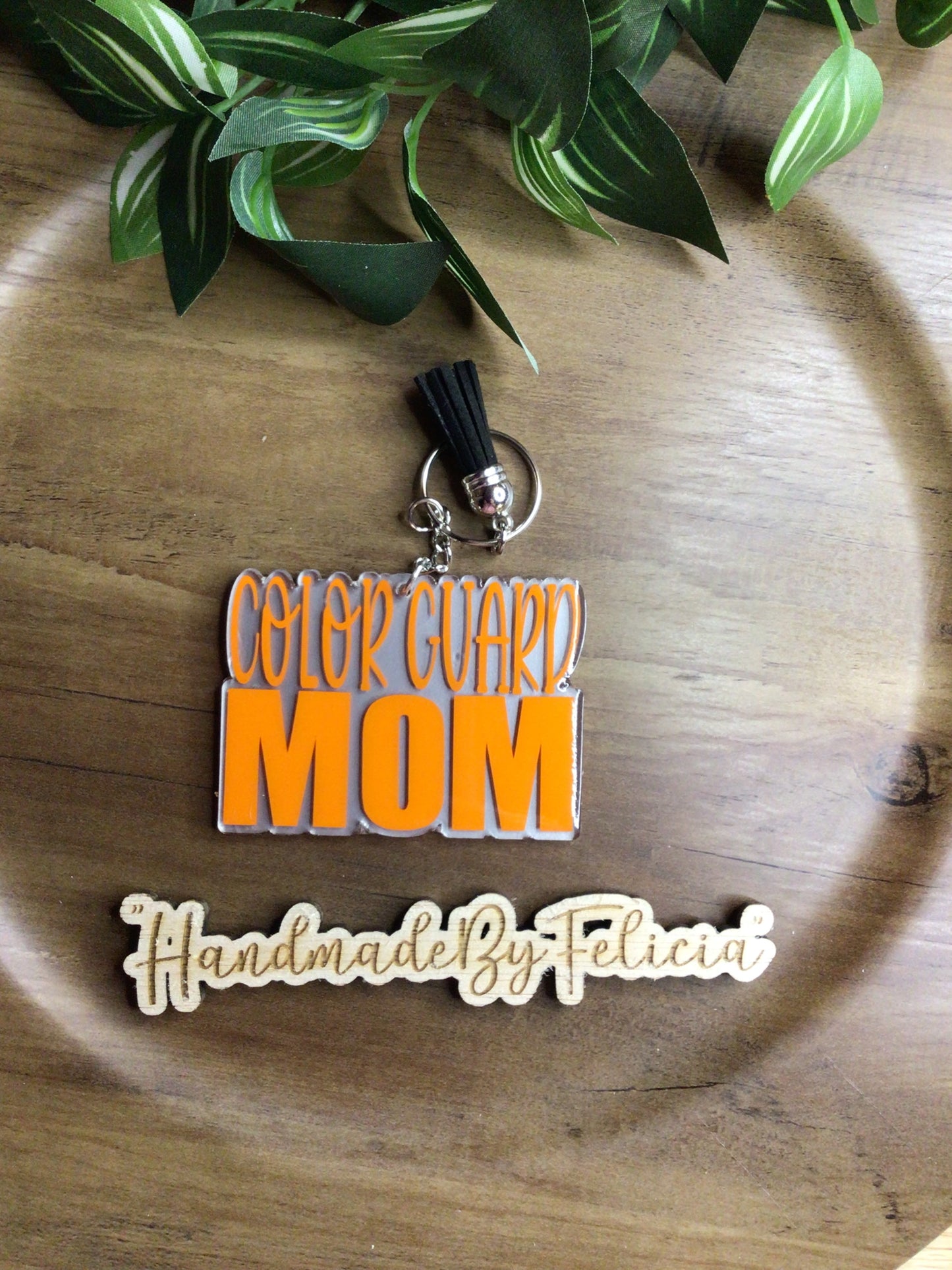 Color guard Mom keychain
