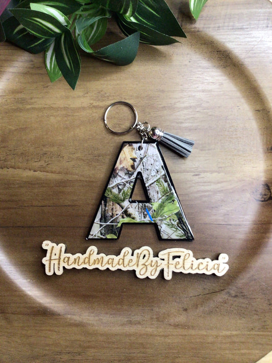 Initial A keychain