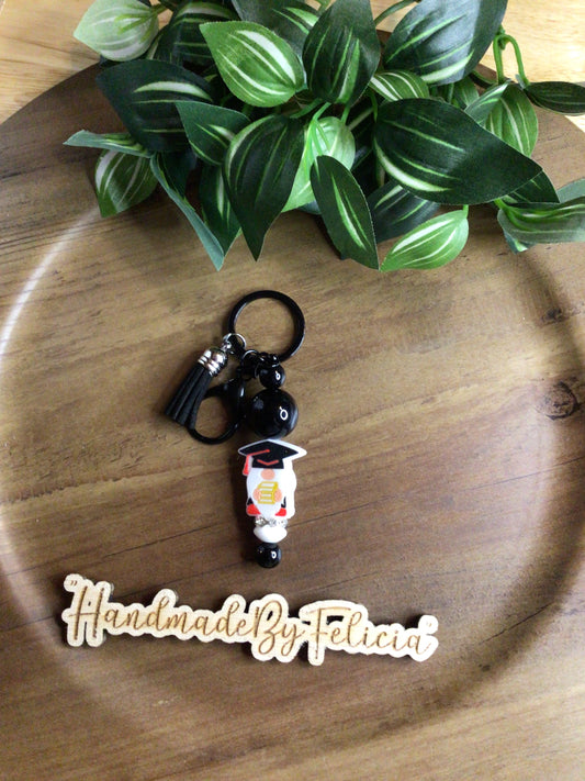 Gnome graduation keychain