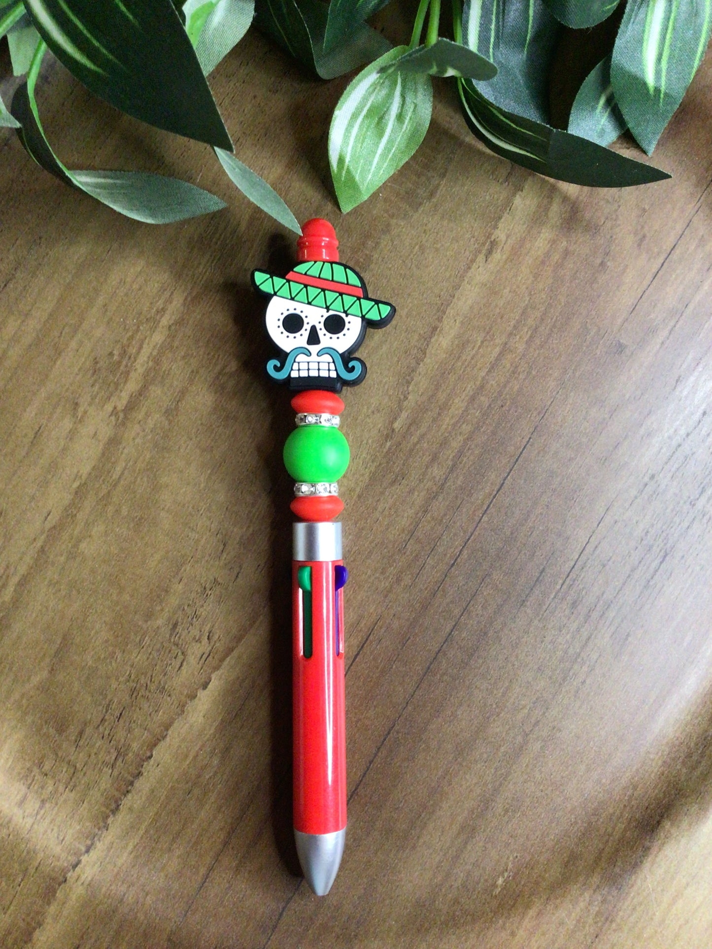 Senior skull multi click pen