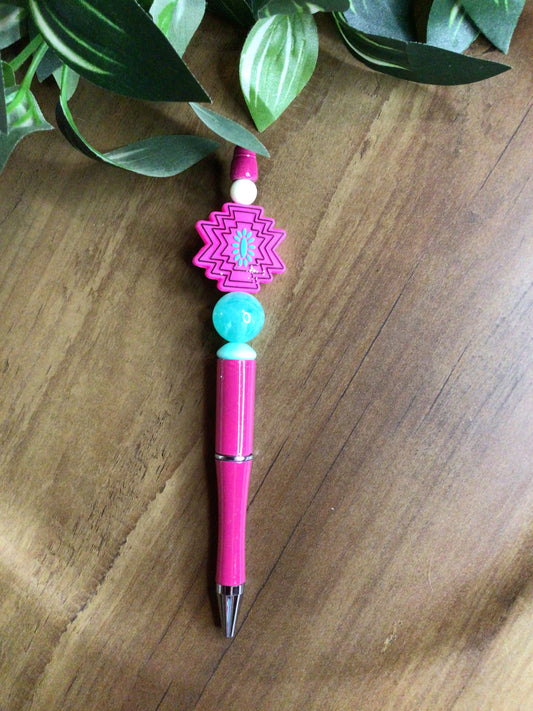 Pink Aztec western pen